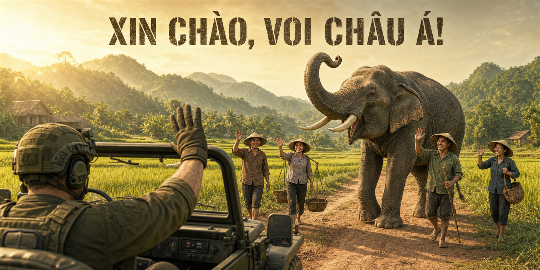 Begrüßungsmotiv für den Vietnam-Einsatzraum
